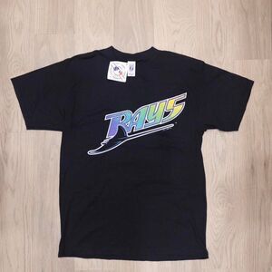 1998 Tampa Bay Rays MLB Merchanidse Logo 7 Black T-Shirt NWT
